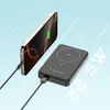Powerbank Wozinsky WLWP-10KA0Y3S 22,5W PD Qi2 10000 mAh, z podstawką, 1x USB-A, 1x USB-C - czarny